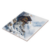 Fantasy Niedlich White Leopard Snow Fliese (Seite)