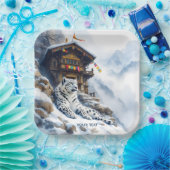 Fantasy Niedlich White Leopard Snow Pappteller (Party)