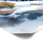 Fantasy Niedlich White Leopard Snow Poster (Ecke)