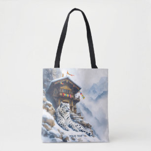 Fantasy Niedlich White Leopard Snow Tasche