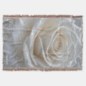 Fantasy Niedlich White Rose Drops Decke (Vorderseite)