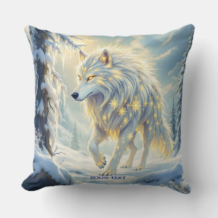 Fantasy Niedlich White Wolf Winter Kissen