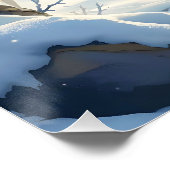 Fantasy Niedlich White Wolf Winter Poster (Ecke)