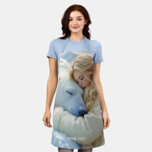 Fantasy Niedlich Winter Bear Girl Schürze