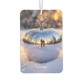 Fantasy Niedlich Winter Snow Apple Autolufterfrischer (Rückseite)