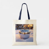 Fantasy Niedlich Winter Snow Apple Tragetasche (Rückseite)