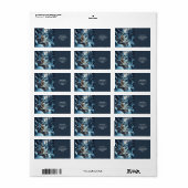 Fantasy Niedlich Winter Snow Leopard Adressaufkleber (Vorne)