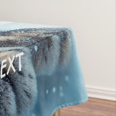 Fantasy Niedlich Winter Snow Leopard Tischdecke (Beispiel)