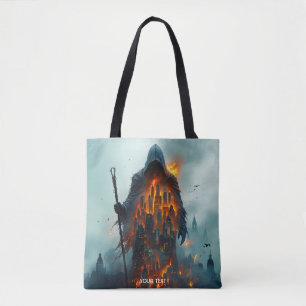 Fantasy Niedlich Wizard Fire City Tasche