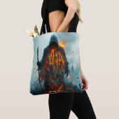 Fantasy Niedlich Wizard Fire City Tasche (Von Nahem)