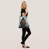 Fantasy Niedlich Wizard Fire City Tasche (Am Model)