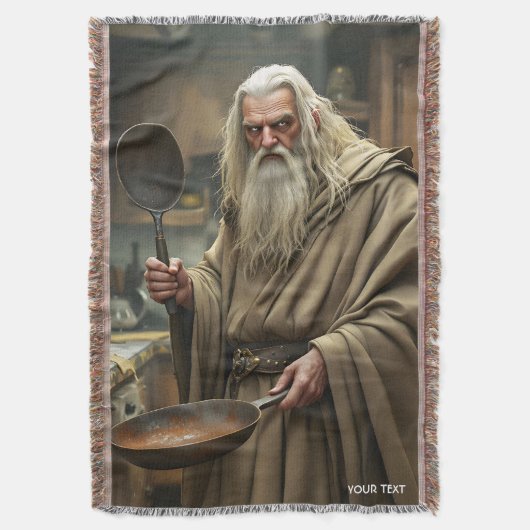 Fantasy Niedlich Wizard Frittierwagen Decke (Vorderseite Vertikal)