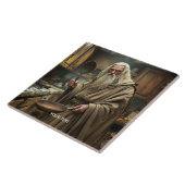 Fantasy Niedlich Wizard Frittierwagen Fliese (Seite)