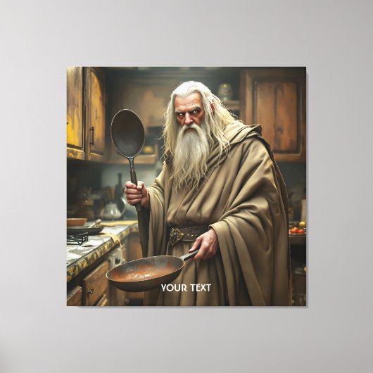 Fantasy Niedlich Wizard Frittierwagen Leinwanddruck (Vorderseite)
