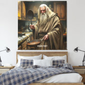 Fantasy Niedlich Wizard Frittierwagen Leinwanddruck (Insitu (Schlafzimmer))