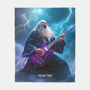 Fantasy Niedlich Wizard Gitarre spielen Fleecedecke