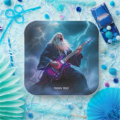 Fantasy Niedlich Wizard Gitarre spielen Pappteller (Party)