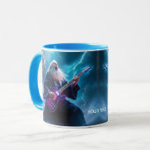 Fantasy Niedlich Wizard Gitarre spielen Tasse (Vorderseite Links)
