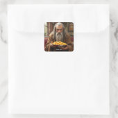 Fantasy Niedlich Wizard Zion Rings Quadratischer Aufkleber (Tasche)