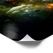 Fantasy Niedlich Wolf Doppelausstellung Poster (Ecke)