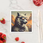 Fantasy Niedlich Wolf Dressed Sheep Serviette (Beispiel)