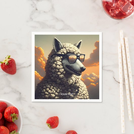 Fantasy Niedlich Wolf Dressed Sheep Serviette (Beispiel)