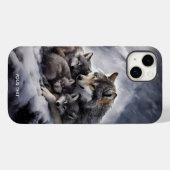 Fantasy Niedlich Wolf Family Winter Case-Mate iPhone Hülle (Rückseite (Horizontal))