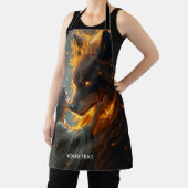 Fantasy Niedlich Wolf Girl Fire Schürze (InSitu)