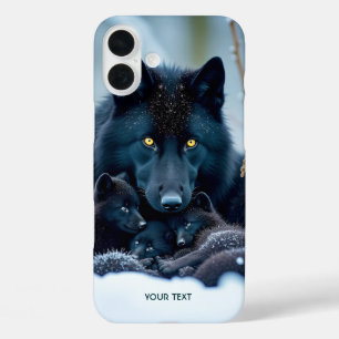 Fantasy Niedlich Wolf Two Pups iPhone 16 Plus Hülle