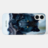 Fantasy Niedlich Wolf Two Pups Case-Mate iPhone Hülle (Rückseite (Horizontal))