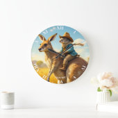 Fantasy Niedlich Wombat Kangaroo Koala Große Wanduhr (Zuhause)