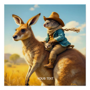 Fantasy Niedlich Wombat Kangaroo Koala Poster