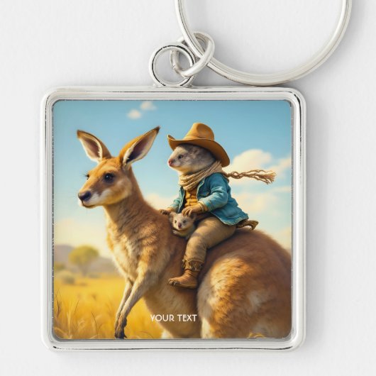 Fantasy Niedlich Wombat Kangaroo Koala Schlüsselanhänger (Vorne)