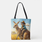 Fantasy Niedlich Wombat Kangaroo Koala Tasche (Rückseite)