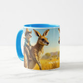Fantasy Niedlich Wombat Kangaroo Koala Tasse (Vorderseite Links)