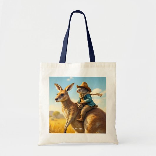 Fantasy Niedlich Wombat Kangaroo Koala Tragetasche (Vorne)