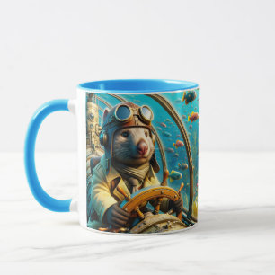 Fantasy Niedlich Wombat Pilot unter Wasser Tasse