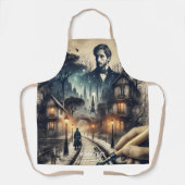 Fantasy Niedlich Writer Paris Streets Schürze (Vorderseite)