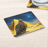 Fantasy Niedlich Wüste Pharaoh Türkei Rechteckiger Pappuntersetzer (angewinkelt)