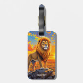 Fantasy Niedlich Wüste Rock Lion Gepäckanhänger (Rückseite vertikal)