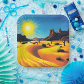 Fantasy Niedlich Wüste Sands Rocks Pappteller (Party)