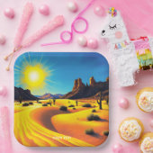 Fantasy Niedlich Wüste Sands Rocks Pappteller (Party)