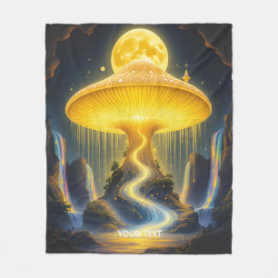 Fantasy Niedlich Yellow Ancient Mushroom Fleecedecke