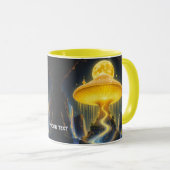 Fantasy Niedlich Yellow Ancient Mushroom Tasse (VorderseiteRechts)