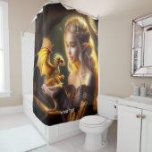 Fantasy Niedlich Yellow Baby Dragon Duschvorhang (Beispiel)