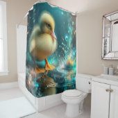 Fantasy Niedlich Yellow Duck Cub Duschvorhang (Beispiel)