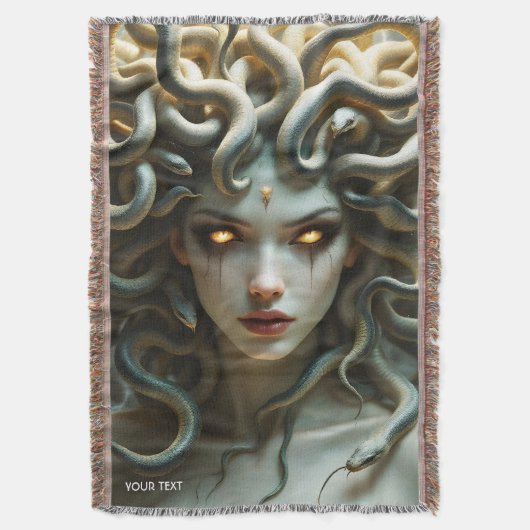 Fantasy Niedlich Yellow Eyes Schlangen Decke (Vorderseite Vertikal)