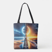 Fantasy Niedlich Zipper Night Day Tasche (Rückseite)