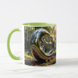 Fantasy Niedliche Abstrakt Chrome Struktur Tasse