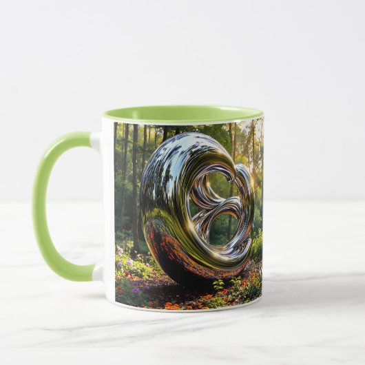 Fantasy Niedliche Abstrakt Chrome Struktur Tasse (Links)